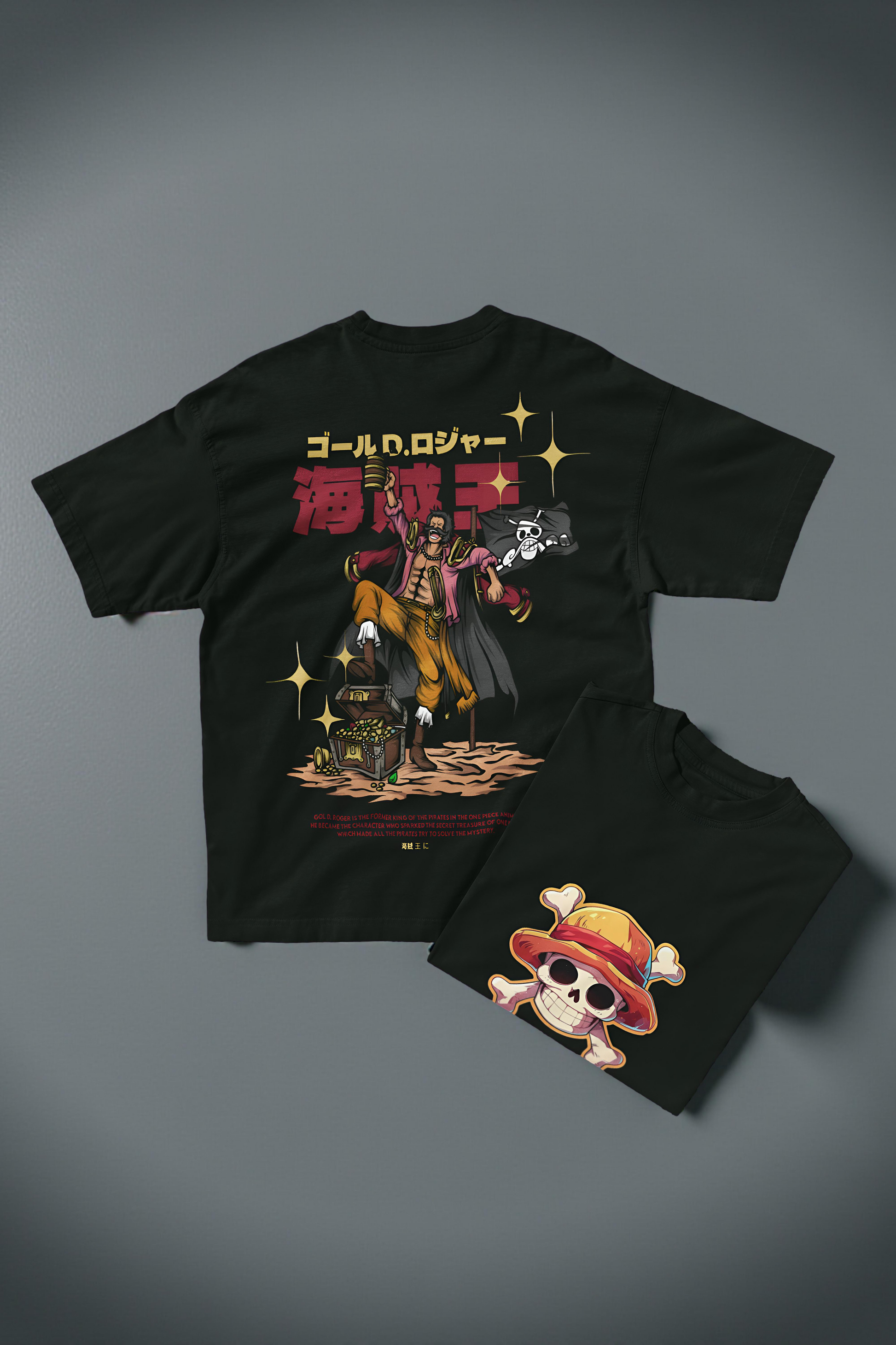 "King of the Pirates – Gol D. Roger Oversized Tee"