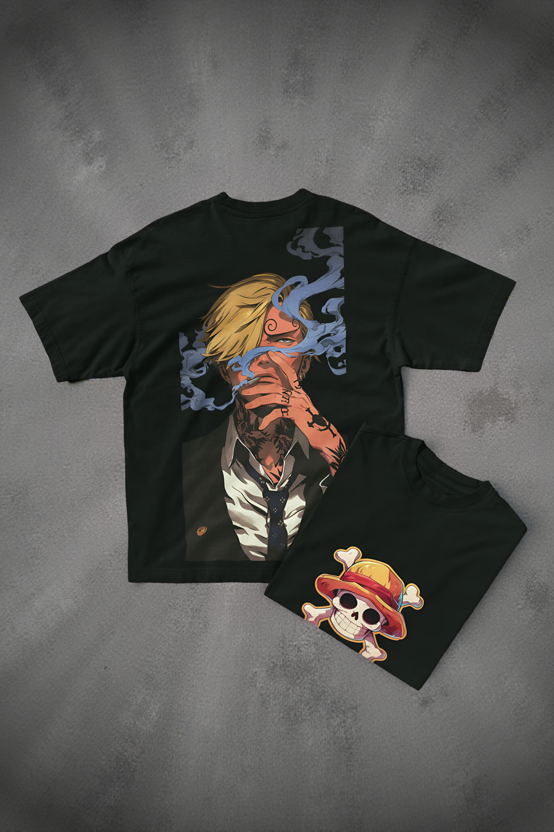 "Sanji – Smoke & Swagger Oversized Tee"