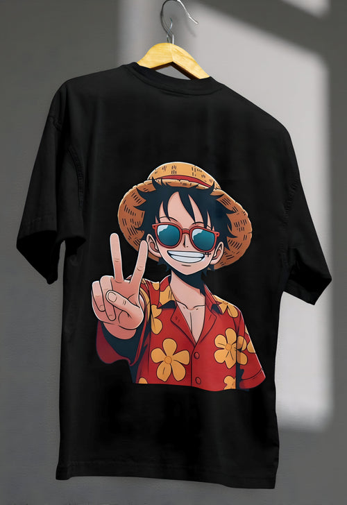 🌞"Chill Luffy – Tropical Vibes Vector Tee"🌞